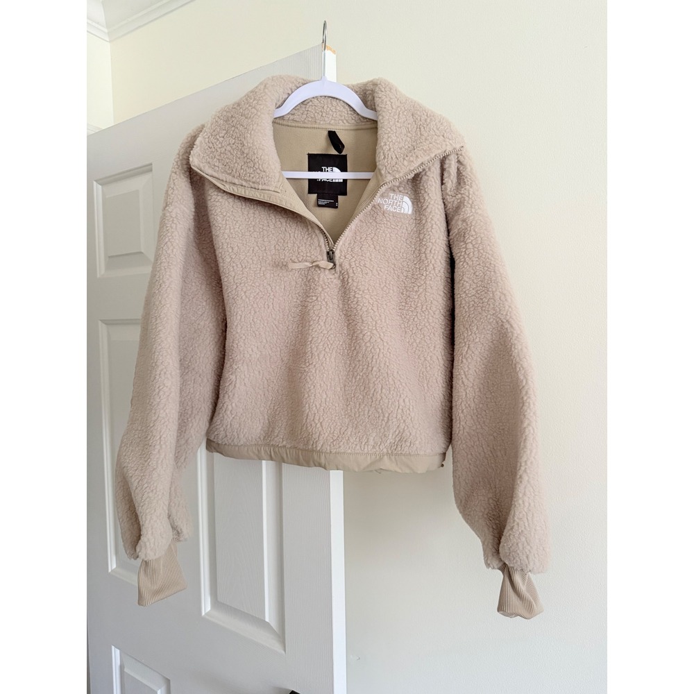 The North Face Womens Tan Platte Sherpa ¼-Zip
